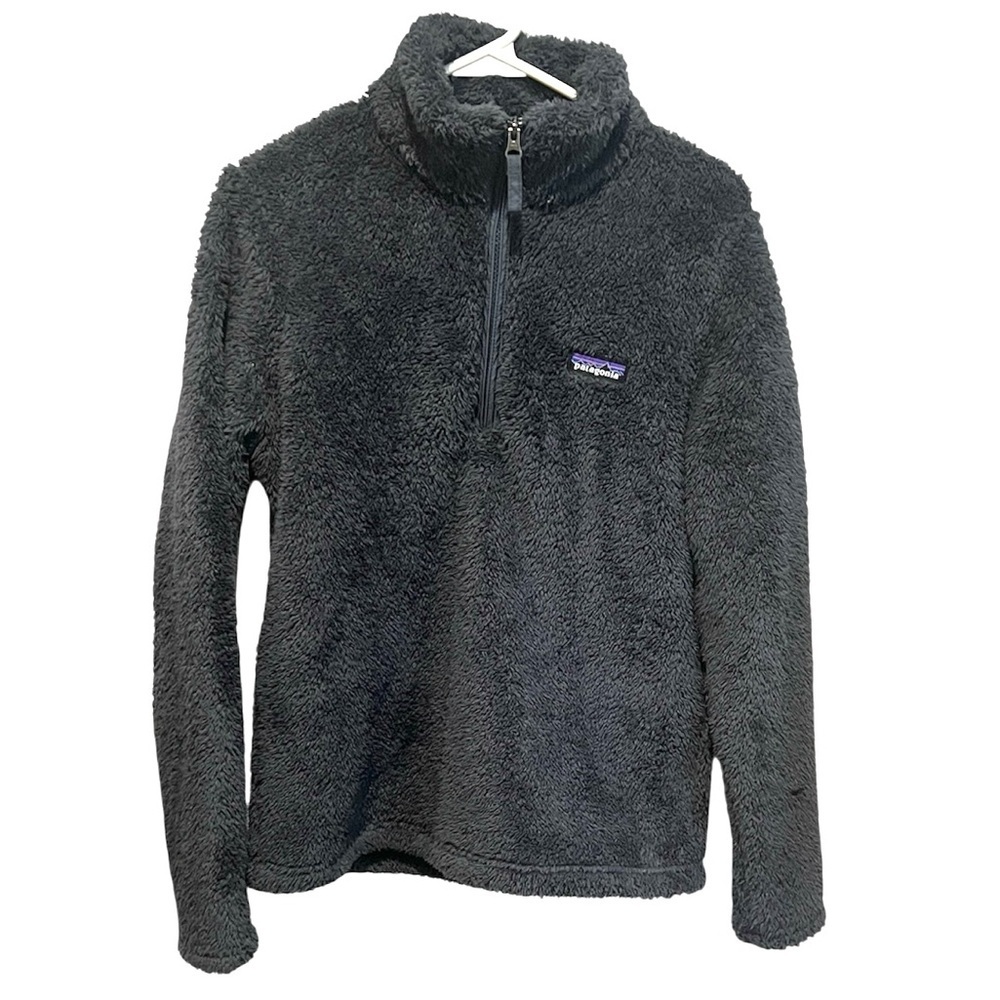 Patagonia women’s charcoal gray Los Gatos fleece 1/4 zip pullover size medium